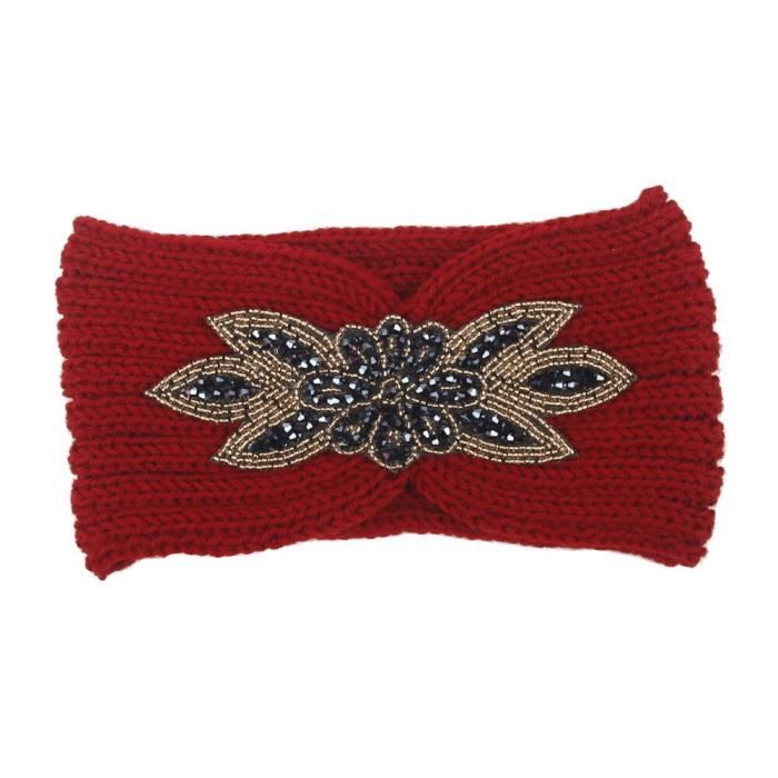 Bandeau tricoté en Crochet élastique Pour filles, bande de cheveux Turban, serre tête nœud papillon pour femm TS17727