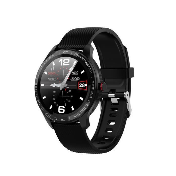 B Offre spéciale montre intelligente Microwear L9 1.3 pouces écran tactile rond complet 300mAh PPG + ECG fréquence cardiaque IP68 Fa