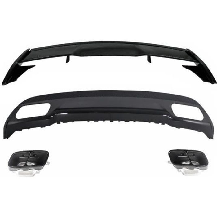 Spoiler Toit Diffuseur Conseils D'échappement Pour Mercedes W176 Classe A 12-15 pare-chocs arrière AMG Sport Line