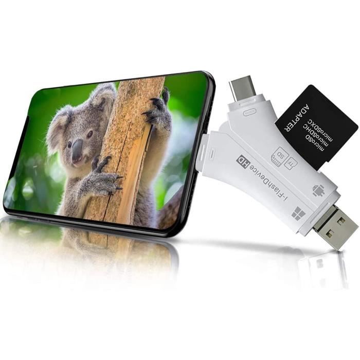 Visionneuse de Caméra Game Trail Lecteur de Carte Mémoire SD et Micro SD,Lecteur de Carte Mémoire Micro SD-TF avec Adaptateur 4 e