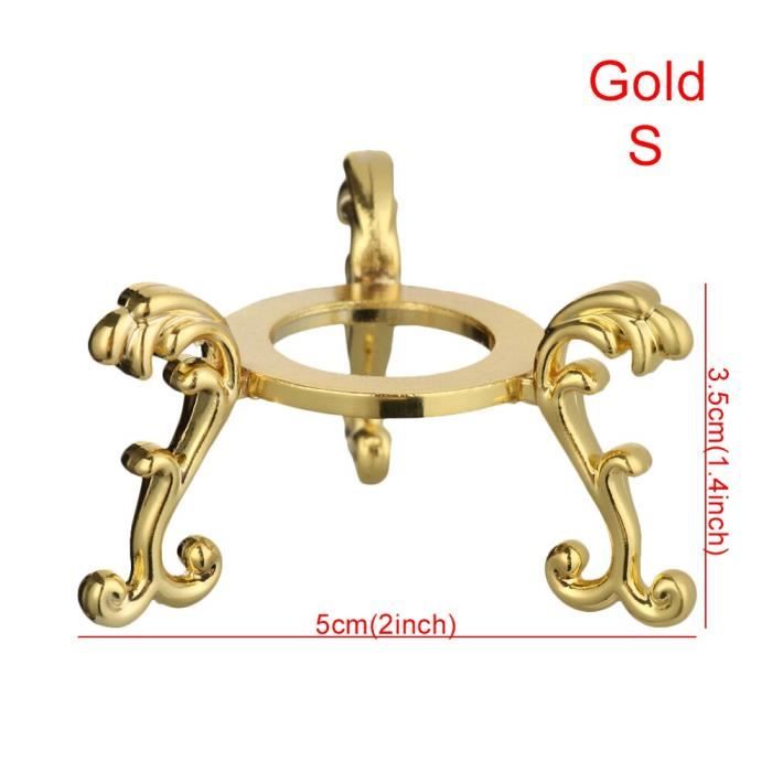 Objets décoratifs,1pc rétro acide branche bois présentoir socle pour cristal porte balle sphère Globe pierre - Type gold-S