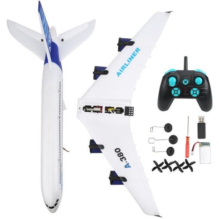 Avion RC 2.4 Ghz 3CH Avion TéLéCommandé pour Enfants et Adultes, Moteur Sans Noyau Jouets D'Avion à Voilure Fixe Mousse EPP