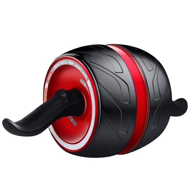 {Yokata} Roue Abdominale Ergonomique Pro, Ensemble de Roues à Rouleaux AB Exerciseur Abdominal pour Home Gym Daily Fitness Rouge