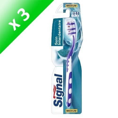 SIGNAL Lot de 3 brosses à dents - Soin intermédiaire - Médium