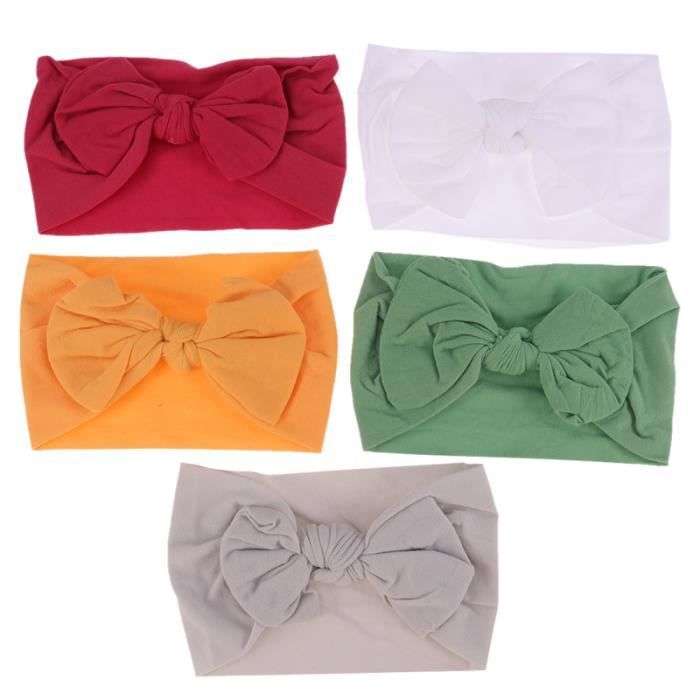 5pcs bandeau de en nylon bandeaux bowknot belle pour bébé enfants BANDEAU - SERRE-TETE - HEADBAND - HAIRBAND