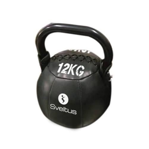 SVELTUS - Soft kettlebell PU noir 12 kg