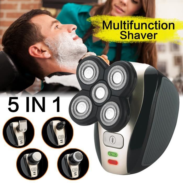TEMPSA 5 en 1 4D Rasoir Électrique Tondeuse à Cheveux Rechargeable AC 110-220V