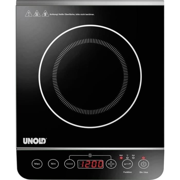 Plaque à induction Unold Double élégance 2000 W acier inoxydable, noir