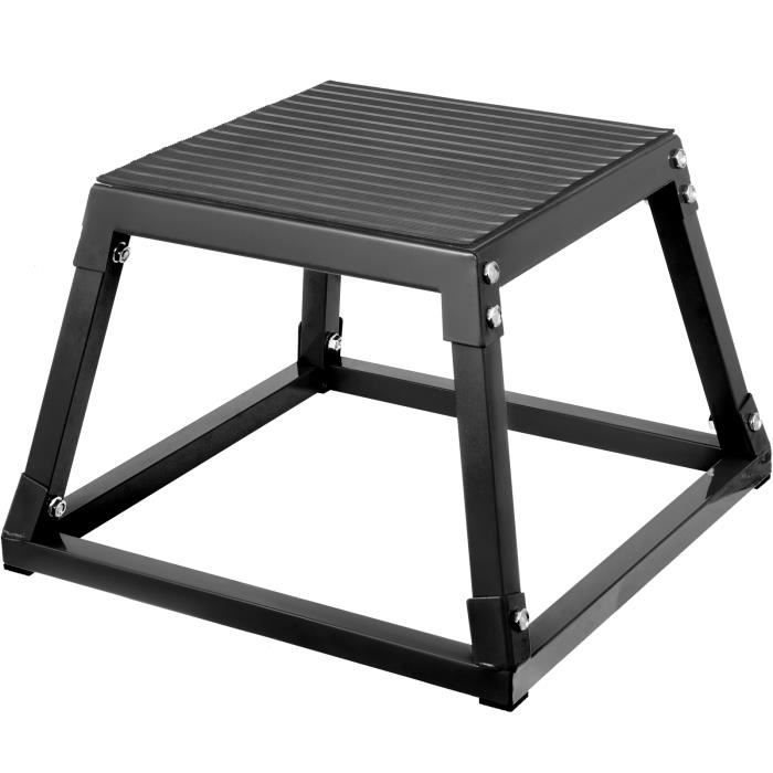 Tabouret de Fitness 30 cm VEVOR Plyometric Box Stepper Exercice de Saut Jump Squat Box Noir