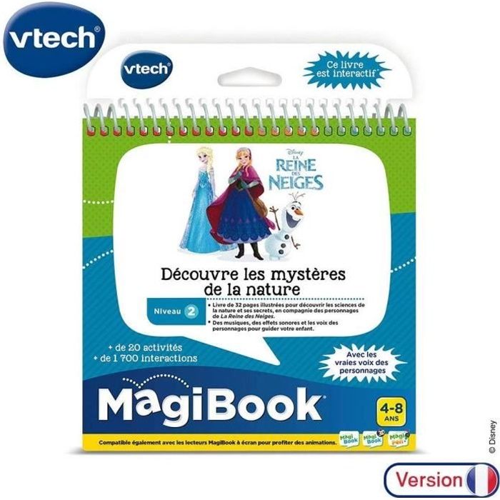 VTECH - Livre Interactif Magibook - La Reine des Neiges - Découvre les Mystères de la Nature