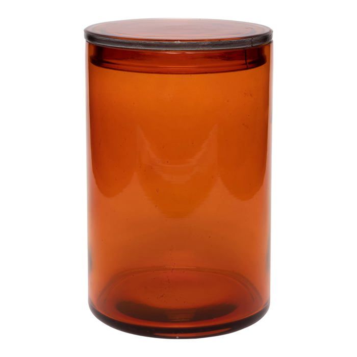 chehoma - 58422480 - elegant recipient en verre pour boules de coton - un ajout elegant a votre coiffeuse