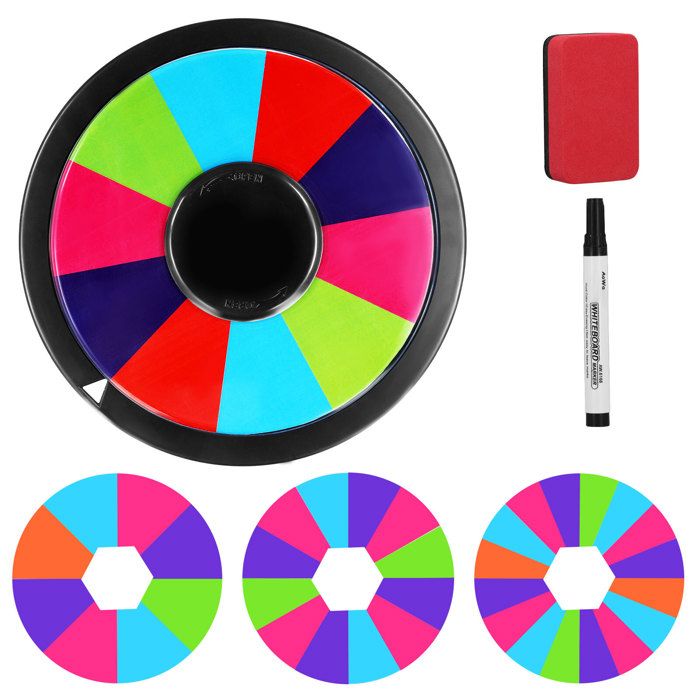 Roue de la Fortune de table 60 cm personnalisable avec stylo effaçable
