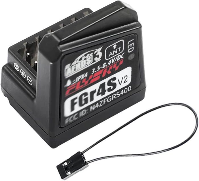 VOANZO Récepteur RC FGR4S V2 4 Canaux 2.4G Compatible FrSky NB4 - Pour Voiture Crawler Bateau