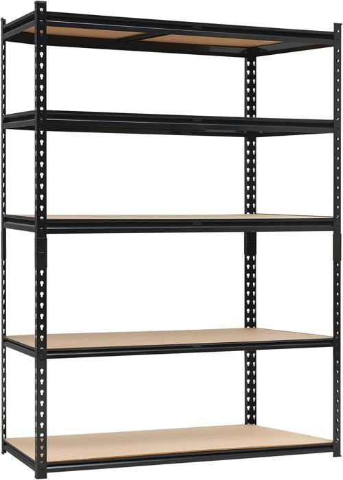 Étagère Métallique 4 Niveaux 100x100x50cm - Capacité 175kg/niveau - Blanc, Assemblage Sans Vis - Pour Garage, Cave, Atelier - 4