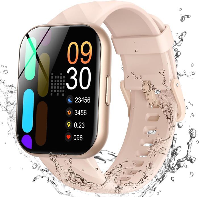 Montre Connectée Femme Avec 5Atm Étanche Montre Sport Pour Natation 18 Hd Smartwatch Avec 100+ Sportifs Sommeil Fréquence - vue 2