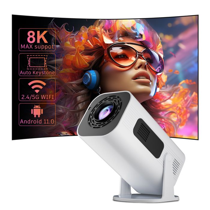 P330W Mini projecteur Android 11 280 ANSI 4K 8K 1080P Wifi6 BT5.0 ...