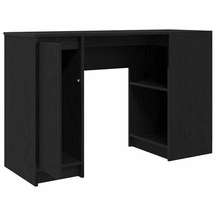 Bureau BURKE Noir Table à écrire - 1 PERSONNE - chêne noir 120x42x76 cm - bois dingénierie BB795