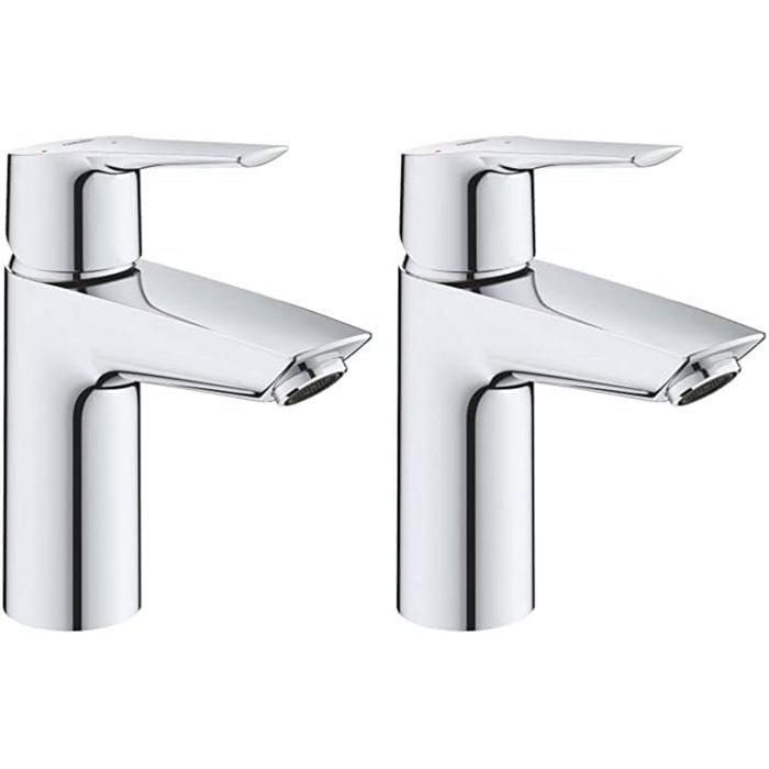 Robinet de salle de bains GROHE QUICKFIX Start Chromé Économie deau Installation Facile