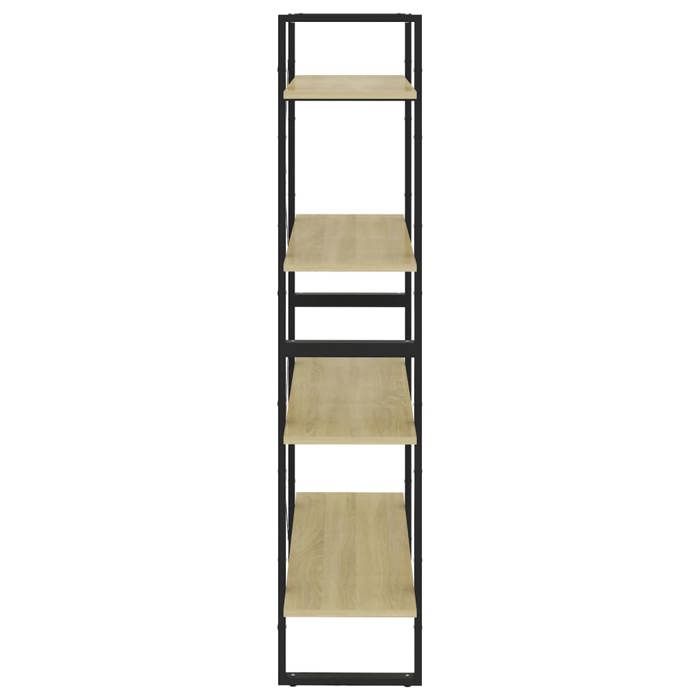 Cabinet de Livre SOLOMOON CHIC Bibliothèque à 4 niveaux - Pour salon/bureau - chêne sonoma bois dingénierie BB874
