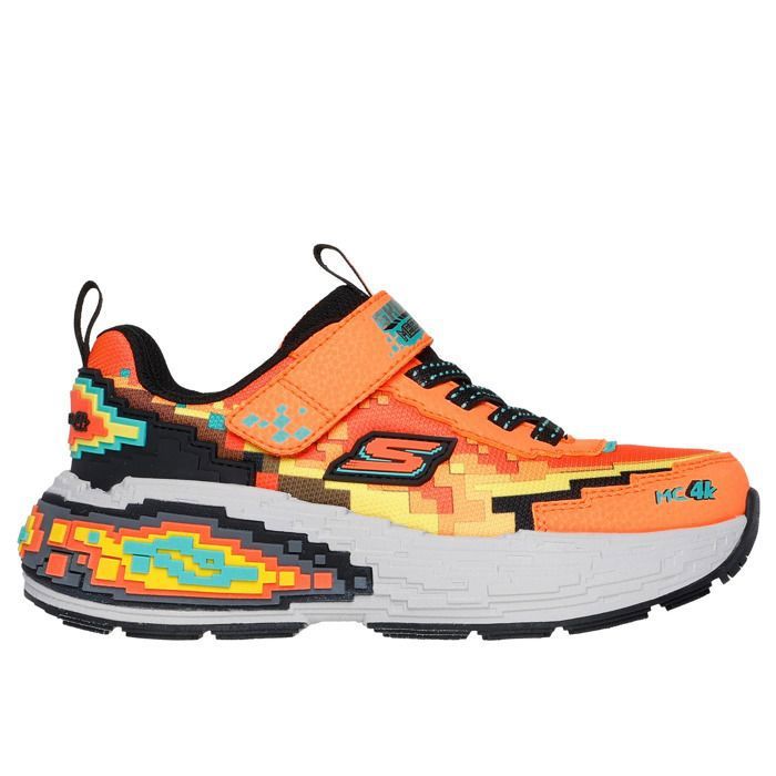 Skechers Baskets enfant - SKECHERS - Mega-Craft 4K - Orange - Color block - Semelle intermédiaire technique