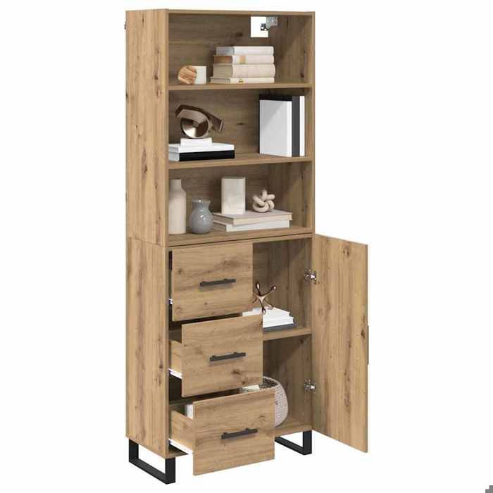 {January Sale}Haut ArmoireMeuble haut - Buffet Haut avec étagère vaisselier avec tiroir Chêne artisanal 695x34x180cm 8_8658830