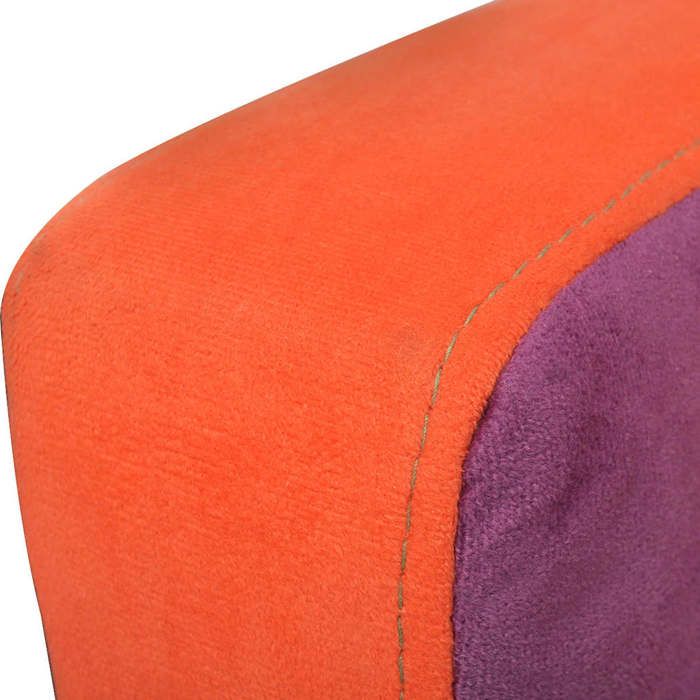 Fauteuil patchwork réglable - MEUBLECHIC - 63x57x66–76 cm - Hauteur réglable - Patchwork multicolore