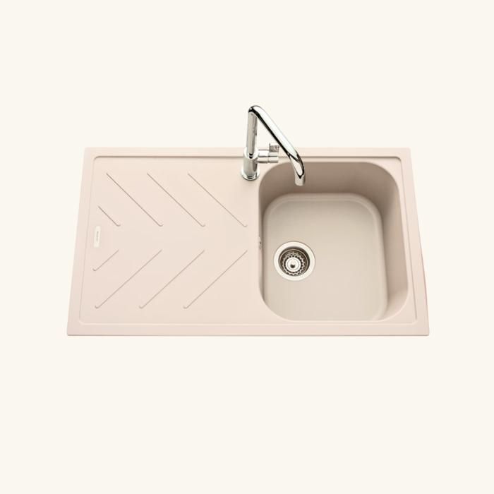 Évier granit beige Luisina ARPEGE 1 bac 1 égouttoir 500x860 Évier granit beige Luisina ARPEGE 1 bac 1 égouttoir 500x860