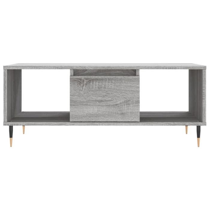 Maison SoldesTable basse - Table à Café pour Salon Étagère de Rangement Gris béton 40x40x30cm Bois dingénierie Moderne876299