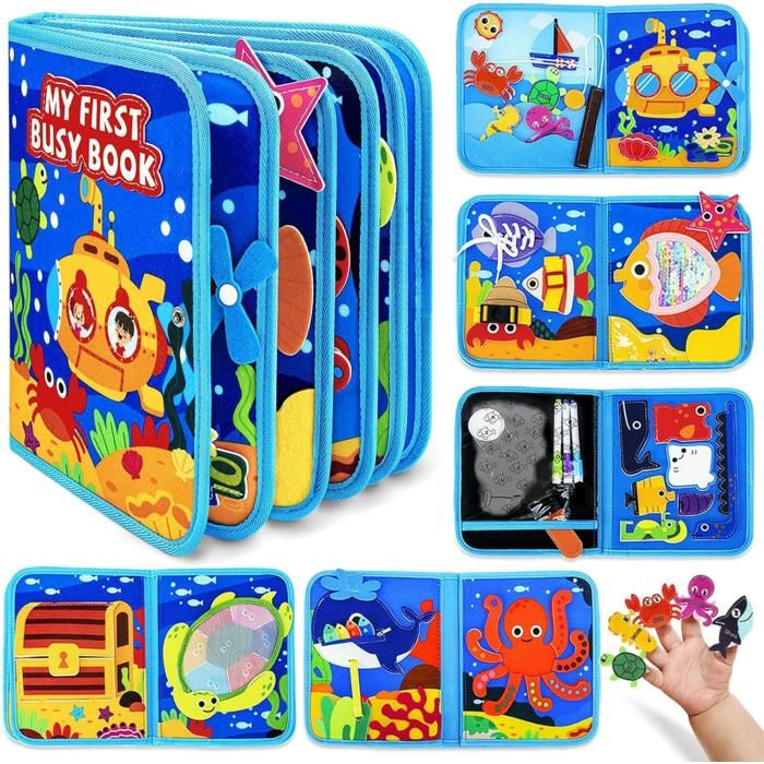 Tableau D'Activités Sensoriel Montessori – 13 Activités Musicales Avec LED, Jouet Éducatif 1-3 Ans, Cadeau Anniversaire