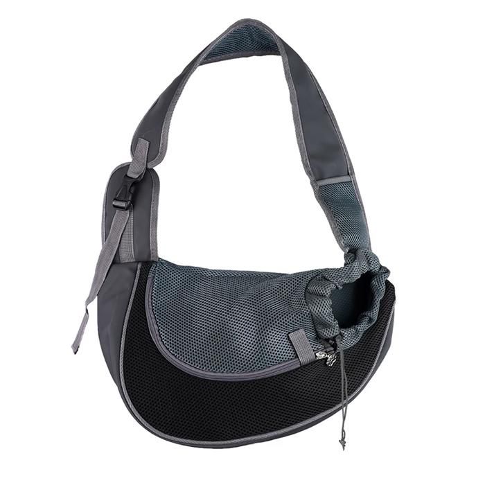 Sac à dos transporteur pour animaux - Phoesky - Taille L - Noir - Tissu mesh - Épaule simple - Pour animaux jusquà 6 kg
