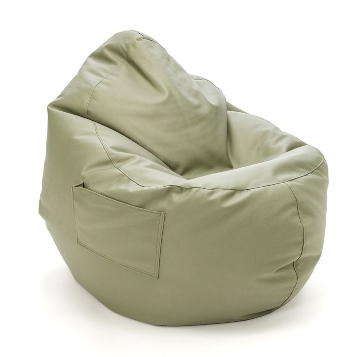 Ecopuf - Pouf Poire Adulte Zac Vega V37 - Fauteuil de Salon Ergonomique avec Poche et Poignée