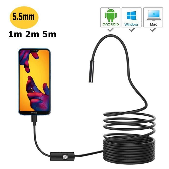 5.5mm lens - Câble de 1 m - Mini Caméra Endoscope Hd, Objectif De 5.5mm ...