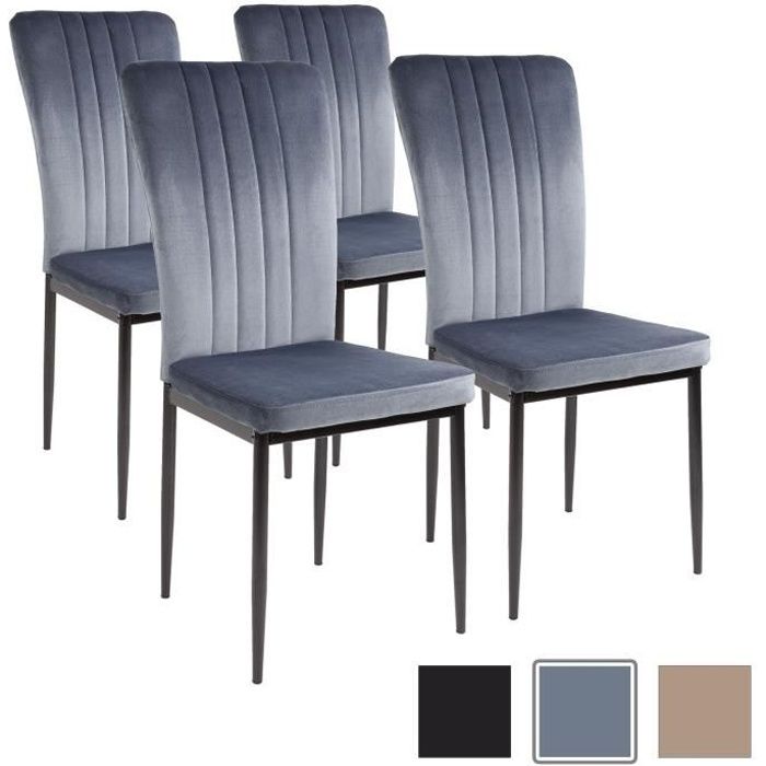 chaises de salle à manger - albatros - modena - gris - testées sgs