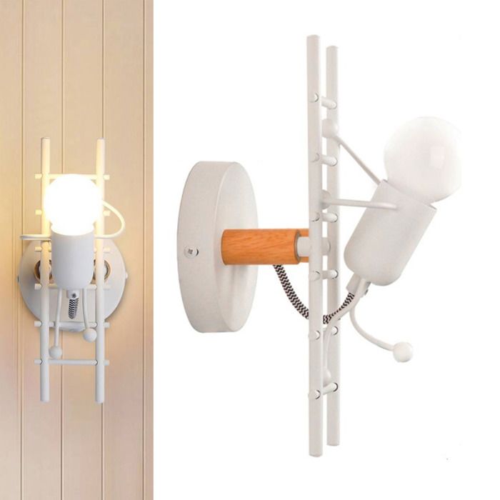 ALPINALUZ Applique Murale ESCALADA Design Amusant et Moderne Blanc