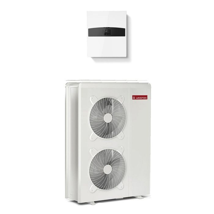 Pompe à chaleur Connecté Air / Eau monobloc Nimbus Plus avec appoint électrique Ariston 12 kW Monophasé - vue 1