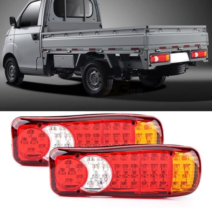 Lot De 2 Feux Arrière Pour Remorque Et Camion - 12V/24V - Dimensions : 285 X 100 X 60 Mm