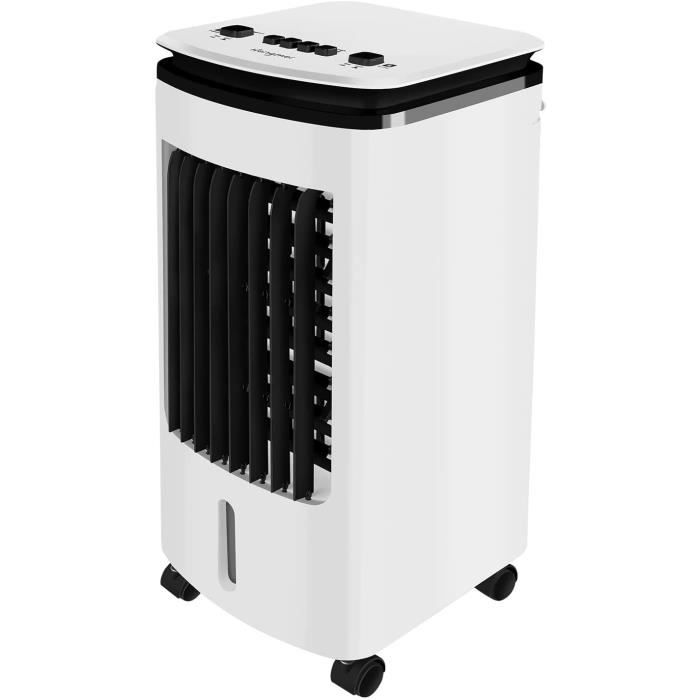 Ufesa Nuuk Climatizador Evaporativo, 65W, Función Fría, Ionizado y Ventilador, 3 Velocidades, 3 Modos, Panel Táctil, Depósito de 6L, Temporizador 12h, Filtro Lavable, Mando a Distancia