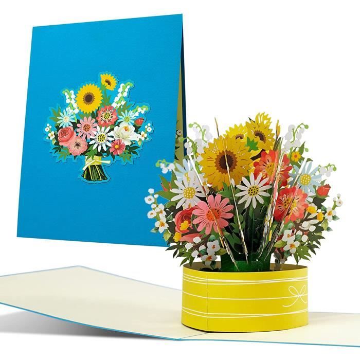 Carte de vœux avec bouquet de fleurs 3D | Carte pop-up avec fleurs colorées  joyeuses par exemple comme carte d'anniversaire, ca[81] - Cdiscount  Beaux-Arts et Loisirs créatifs