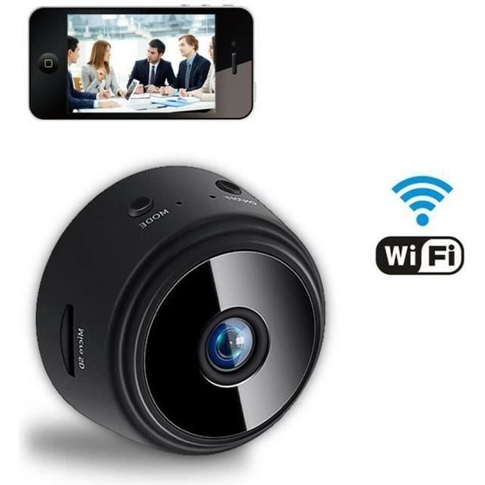 Mini Caméra Cachée WiFi Petite Vidéo,Mini Caméra Espion Infrarouge sans Fil de Surveillance de Sécurité Bébé Full HD 1080P,Micro Hidden Caméra Intérieure/Extérieure