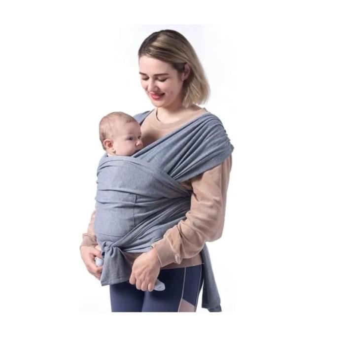 Echarpe de portage, porte bebe facile, naissance jusqu'à 15kg
