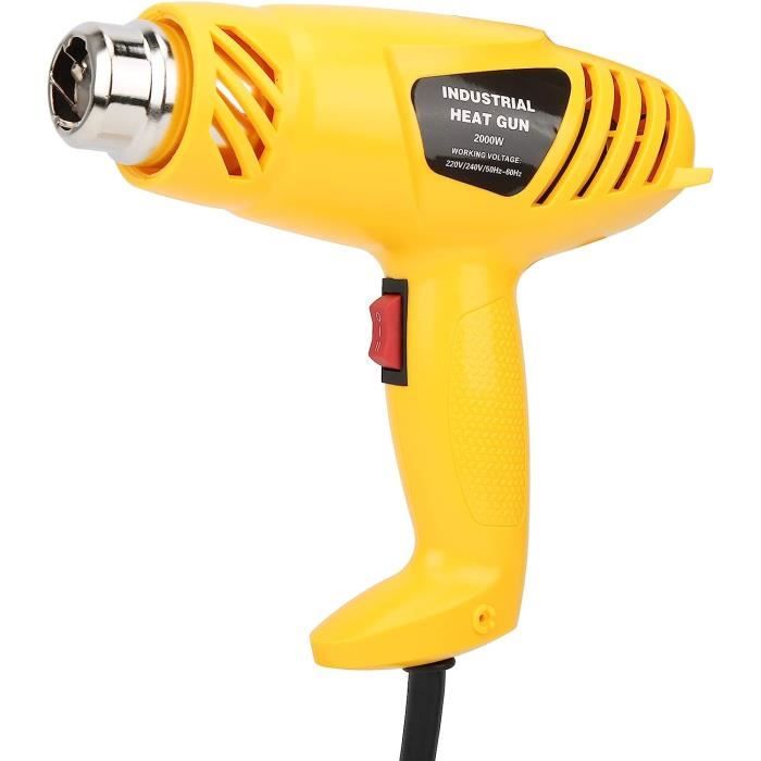 Pistolet à Air Chaud Mini 220V 300W QWORK - Portable, Léger - Pour Gaine Rétractable, Séchage Peinture, DIY