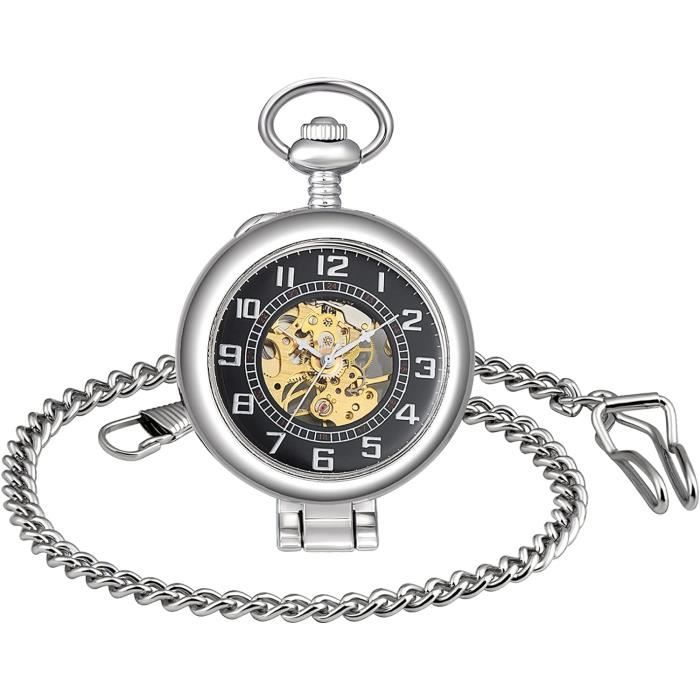 Montre De Poche M canique Papa Debout Vintage Steampunk Grav
