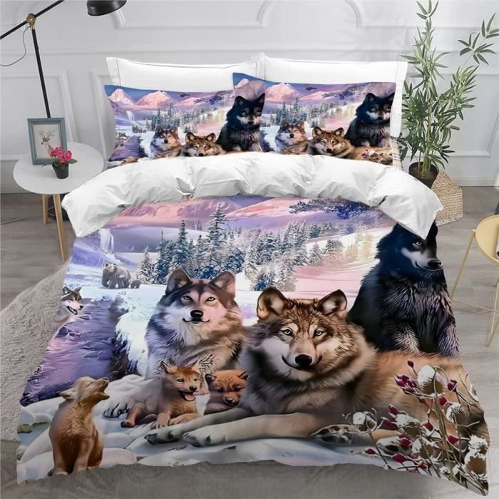 Housse De Couette 240 X 260 Cm Animaux De La Ferme - 3 Pièces (housse + 2 Taies) | Microfibre Douce, Impression 3D | Enfants, Chambre, Déco Ludique