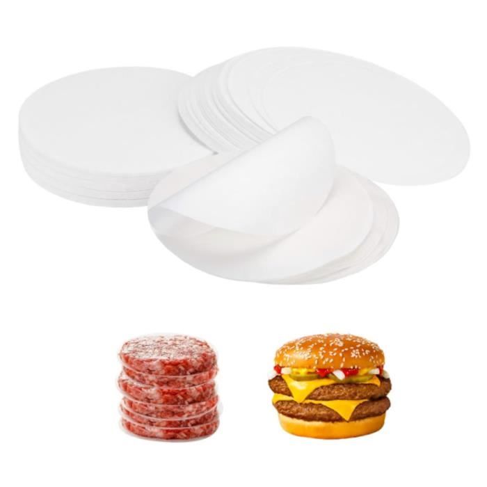 500 Feuilles Papier Burger 11cm - Antiadhésif - Résiste 250°C - Pour Hamburgers & Pâtisserie