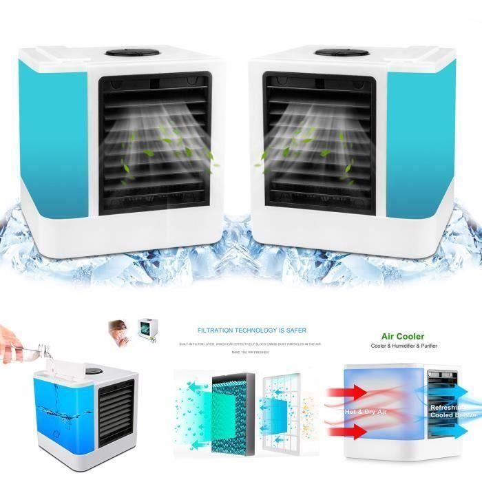 Humidifier le ventilateur du climatiseur Ventilateur de Climatisation Mobile bleu Refroidisseur dair Ventilateur de refroidisseur dair avec Ice Crystal Box 220V Refroidisseur de climatiseur