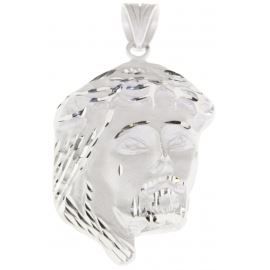 Pendentif Jésus En Argent 925 Massif - Tête Du Christ, Fabrication Allemagne
