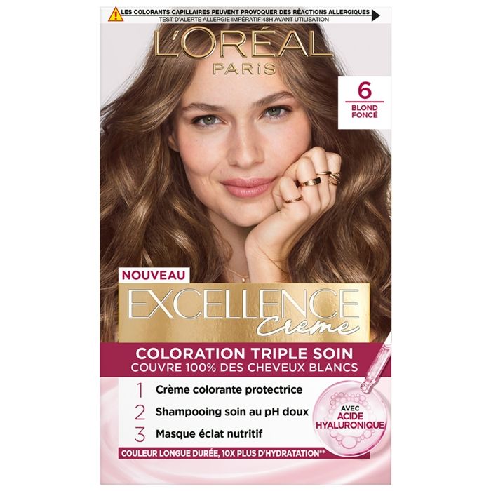 L'Oréal Paris - Excellence Crème - Coloration Permanente Triple Soin 100% Couverture Cheveux