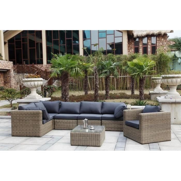Ensemble Salon De Jardin En Resine Tressee Ronde Liberty Osier