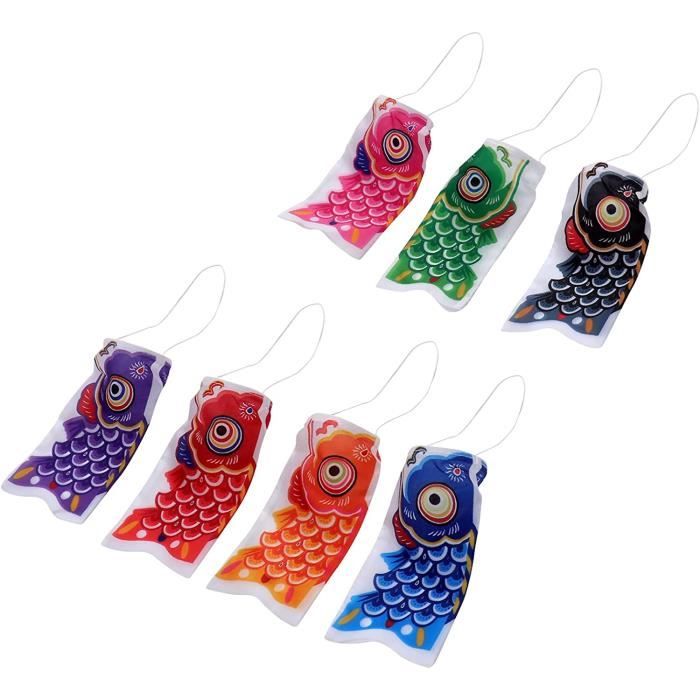 Drapeau de Pêche à la Carpe, 100 x 25 cm Manche à air japonais Décoration Suspendue pour Intérieur et Extérieur