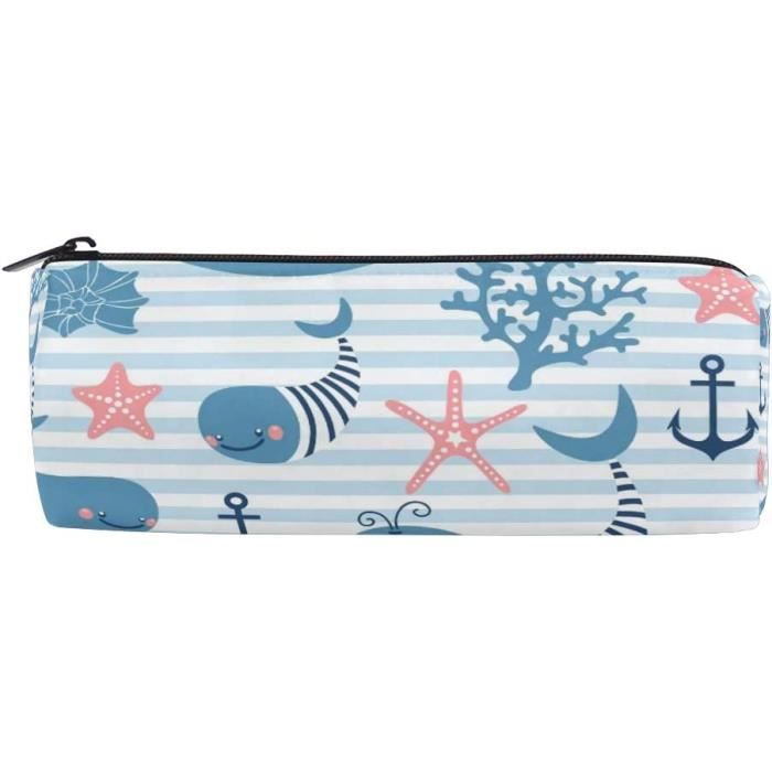 FLYIFE Grande Trousse à Crayons Avec 2 Compartiments - Motif Chevaux - Pour Filles, Garçons, étudiants, école, Bureau, Université, Noir , Taille Unique, Cartable